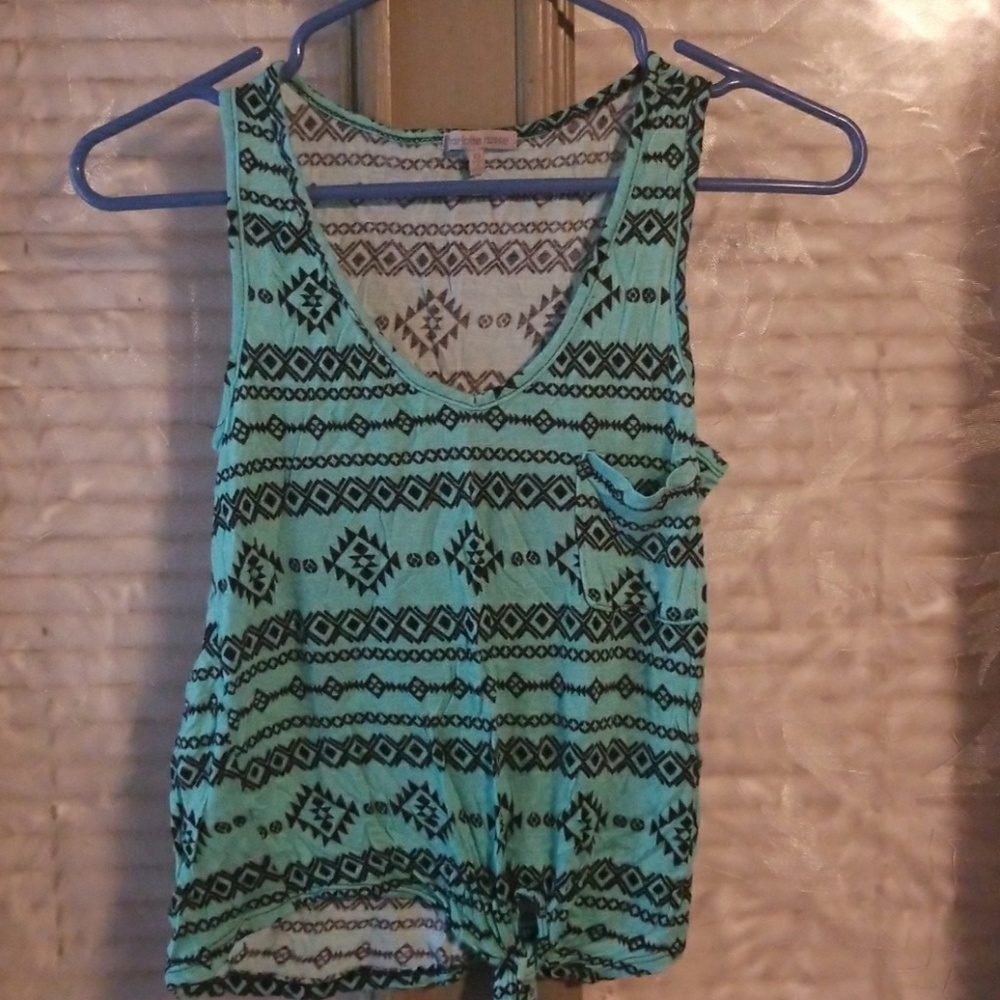 Charlotte Russe Blue and black tank